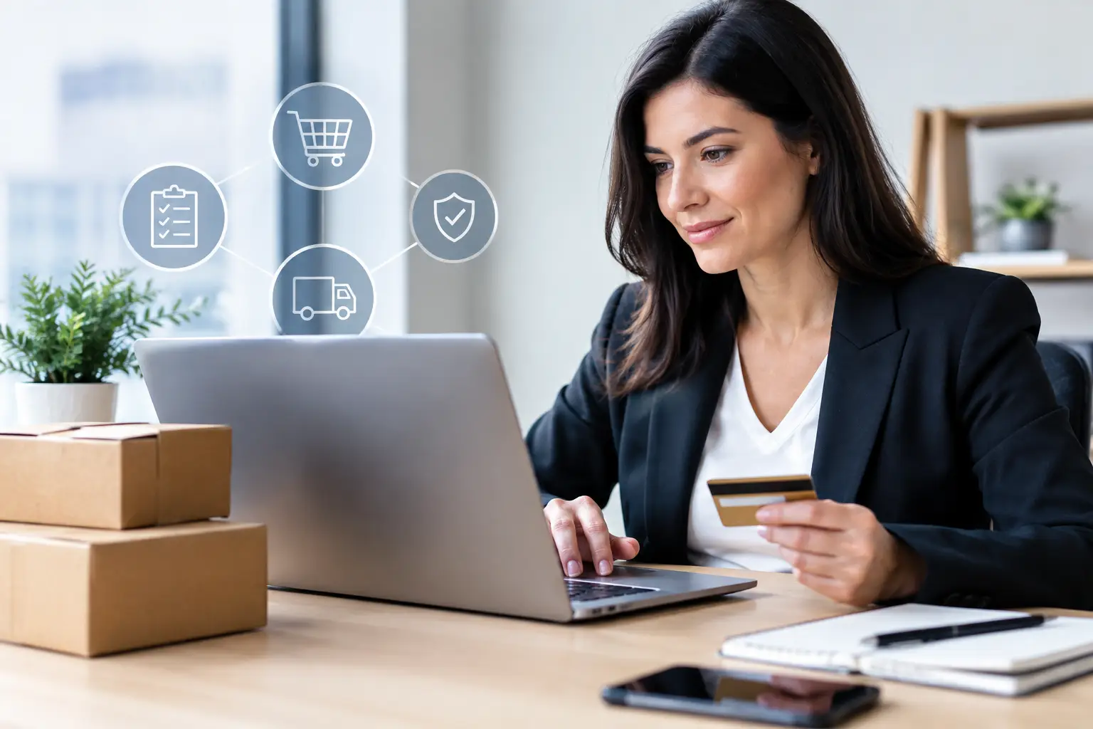 Módulo de compras empresariales con control total